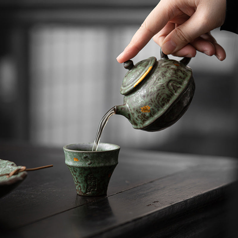 Tasse à thé vintage en céramique 50 ml pour rituels de l'espace sacré