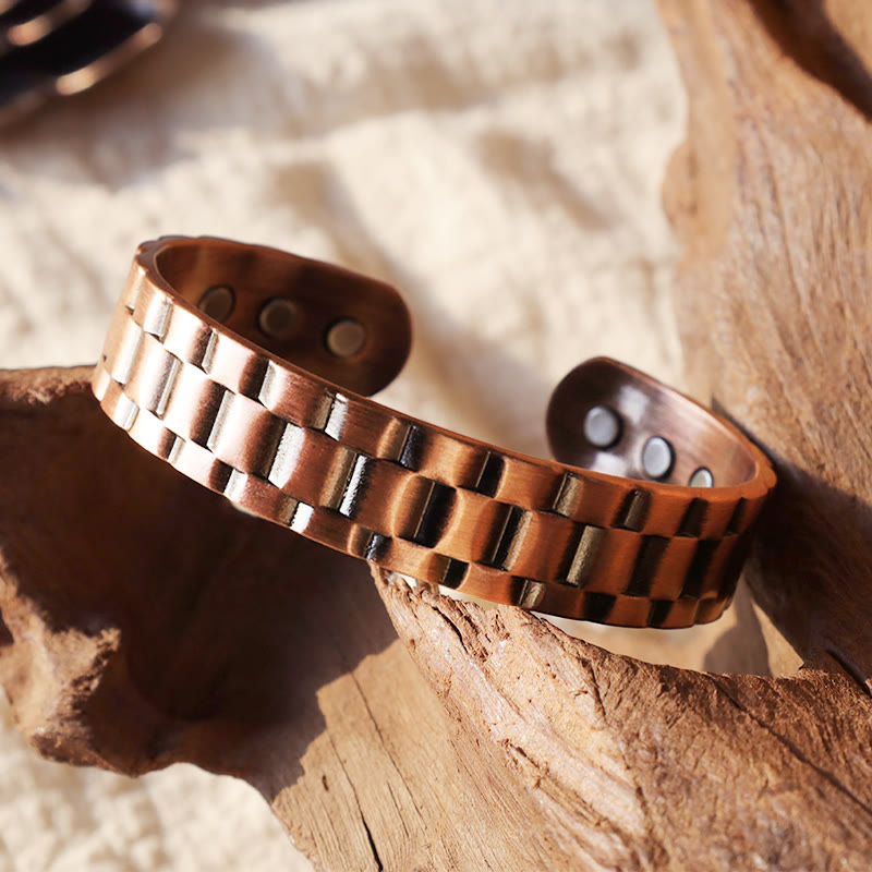 Bracelet manchette vintage en cuivre | Bracelet spirituel