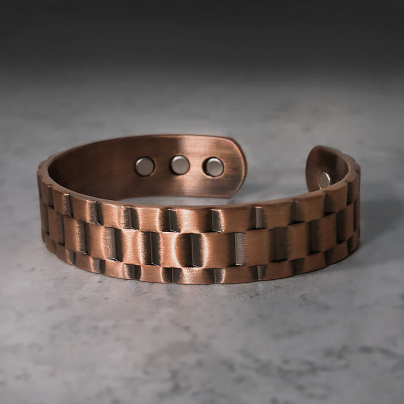 Bracelet manchette vintage en cuivre | Bracelet spirituel