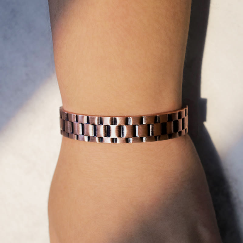Bracelet manchette vintage en cuivre | Bracelet spirituel