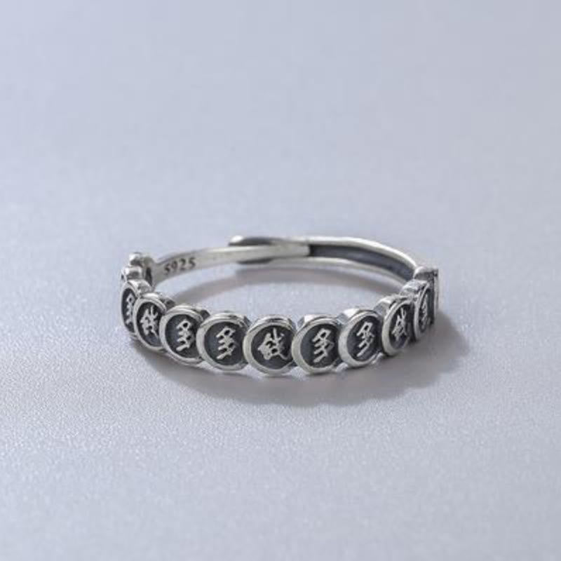 Bague porte-bonheur vintage en cuivre | Bijou spirituel ajustable