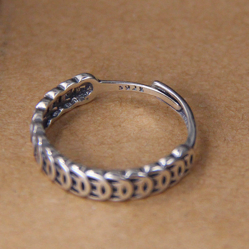 Bague porte-bonheur vintage en cuivre | Bijou spirituel ajustable