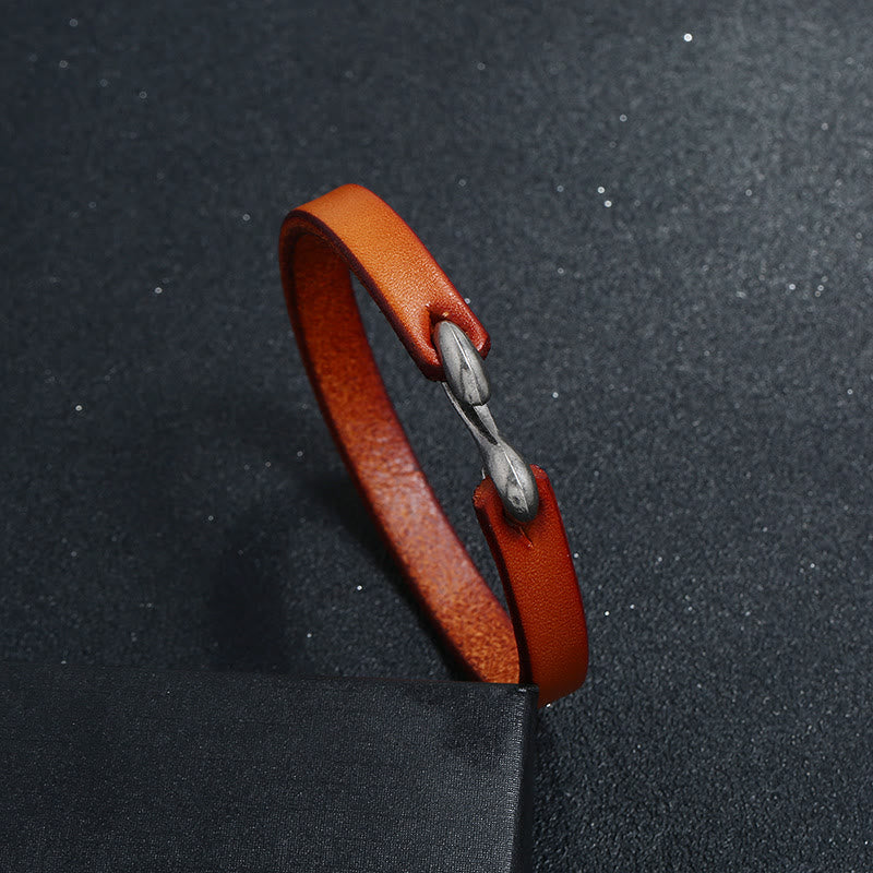 Bracelet vintage en cuir avec boucle renforcée pour la protection spirituelle