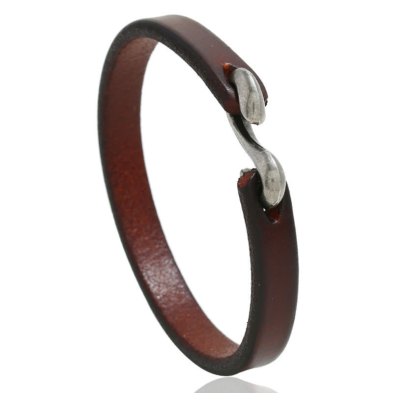 Bracelet vintage en cuir avec boucle renforcée pour la protection spirituelle
