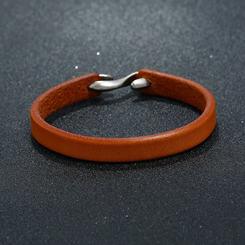 Bracelet vintage en cuir avec boucle renforcée pour la protection spirituelle