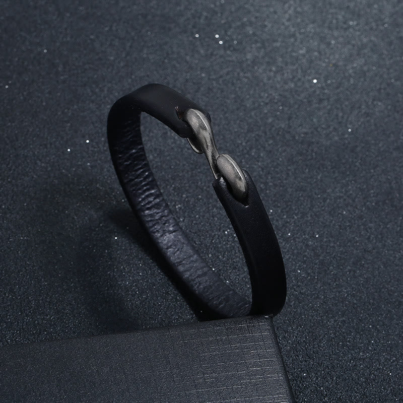 Bracelet vintage en cuir avec boucle renforcée pour la protection spirituelle