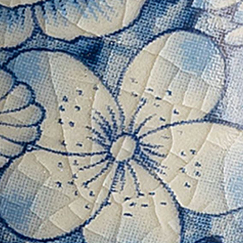 Tasse à thé vintage en céramique motif lotus | Vaisselle florale faite main
