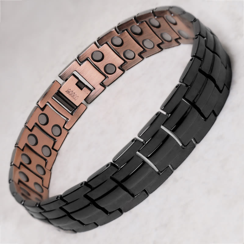 Bracelet manchette magnétique vintage en cuivre pour la guérison spirituelle