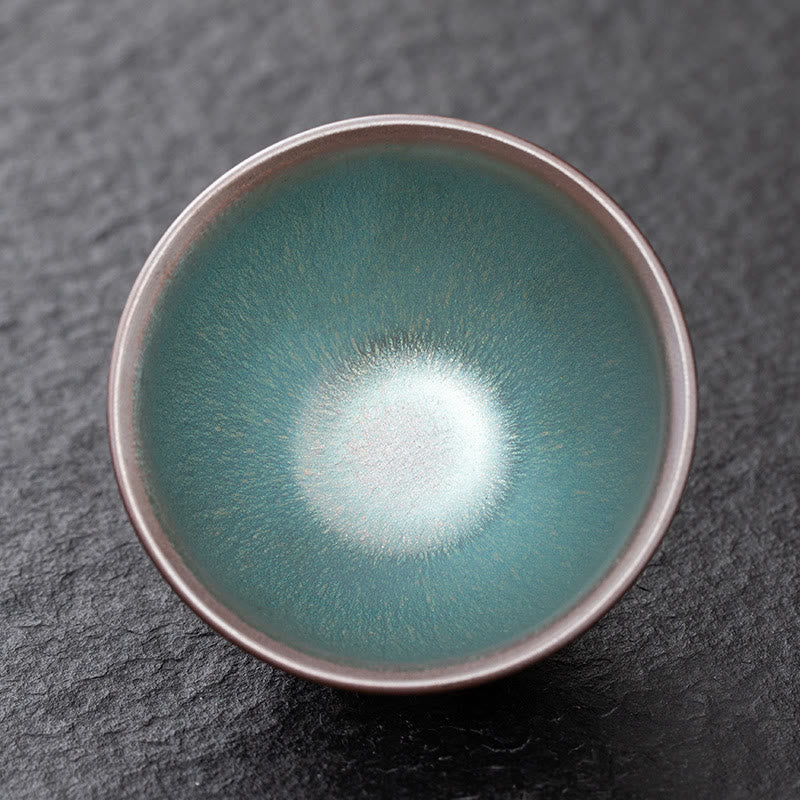 Tasse à thé chinoise vintage rose Jian Zhan en céramique à changement de four, 110 ml