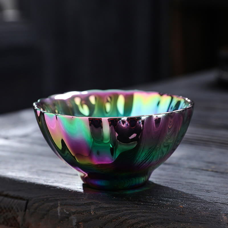 Tasse à thé en céramique Vivid Peacock Jian Zhan 110 ml