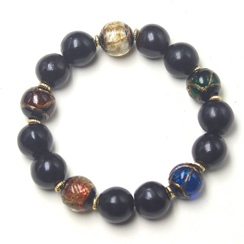 Bracelet de richesse spirituelle en verre Liuli de 14 mm, parfum de savon occidental