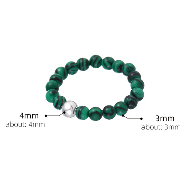 Bague de bénédiction en jade blanc et onyx noir