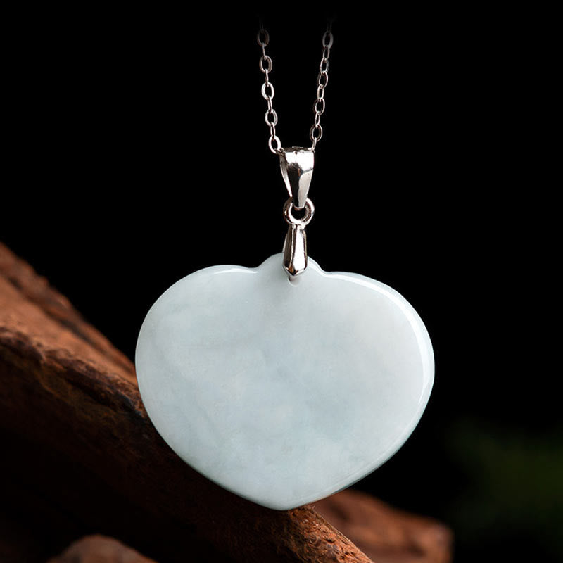 Collier Bouddha en jade blanc porte-bonheur | Pendentif en argent sterling