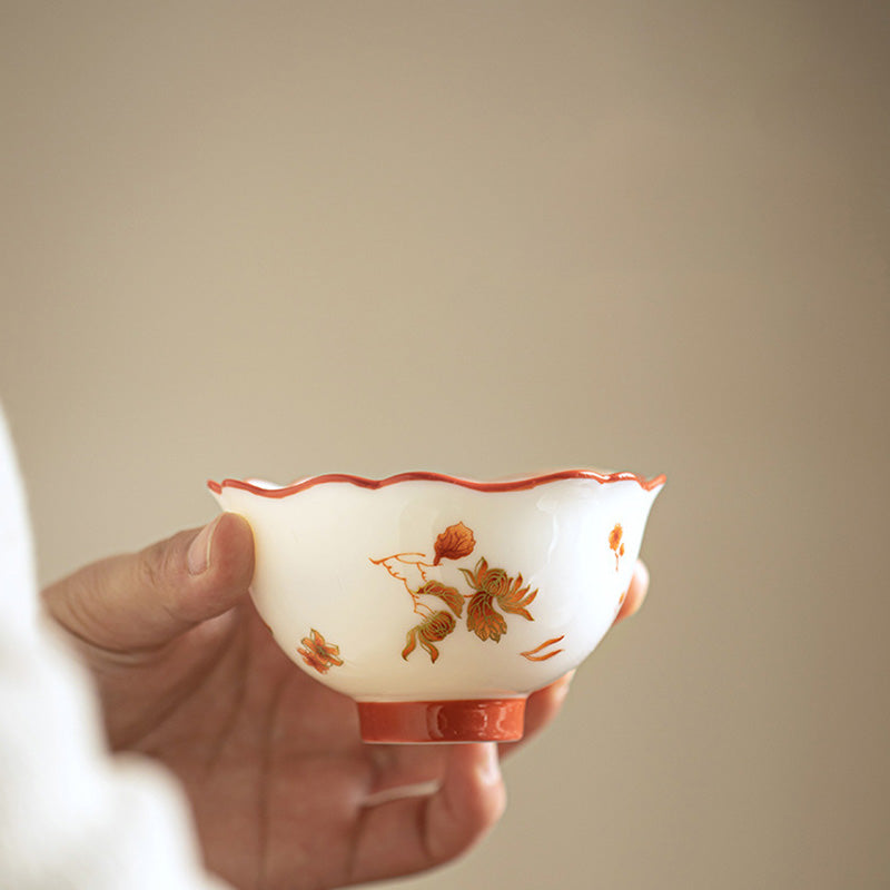 Service Gaiwan en porcelaine blanche pour décoration zen et rituels du thé