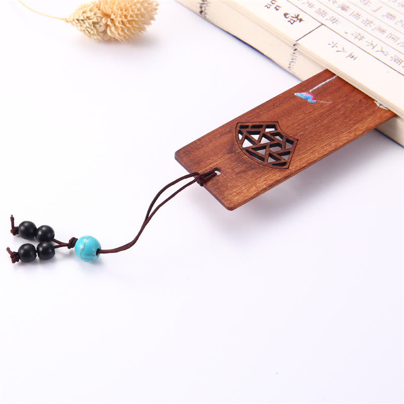 Coffret de marque-pages en bois « Quatre saisons » | Décoration zen