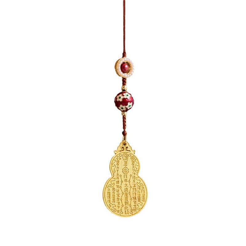 Porte-clés spirituel Wu Lou Copper Gourd Fu Character