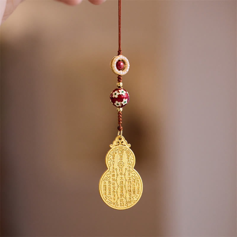 Porte-clés spirituel Wu Lou Copper Gourd Fu Character