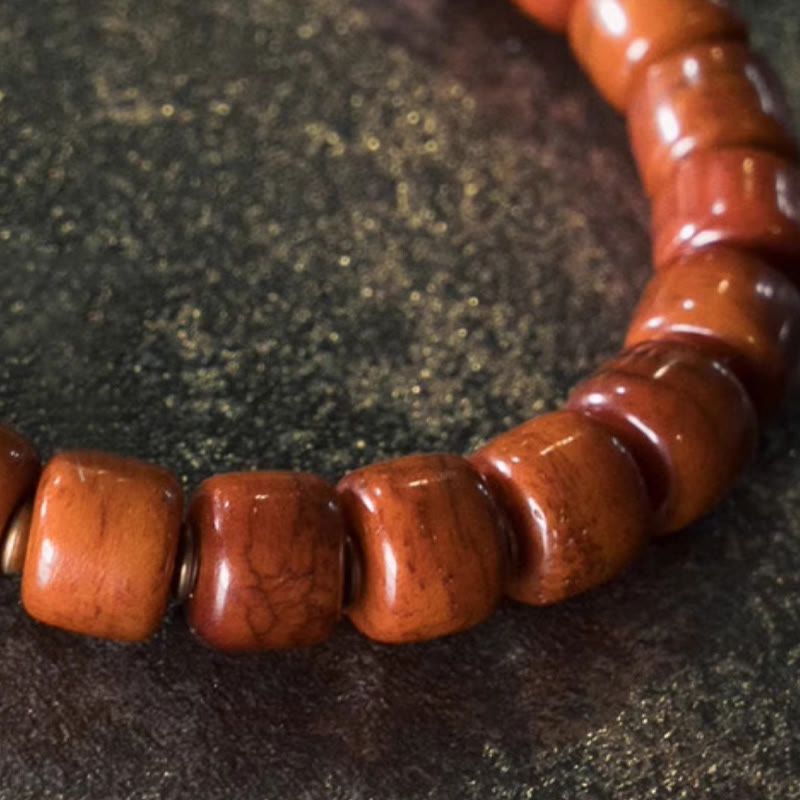 Bracelet spirituel en cuivre et os de yak 14-17,5 cm