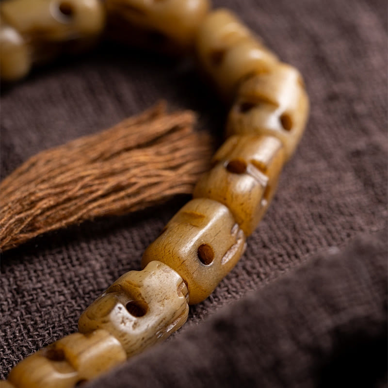 Bracelet spirituel en os de yak | Protection et équilibre énergétique