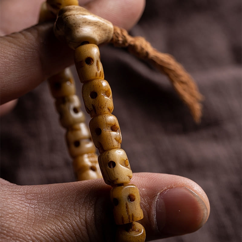 Bracelet spirituel en os de yak | Protection et équilibre énergétique