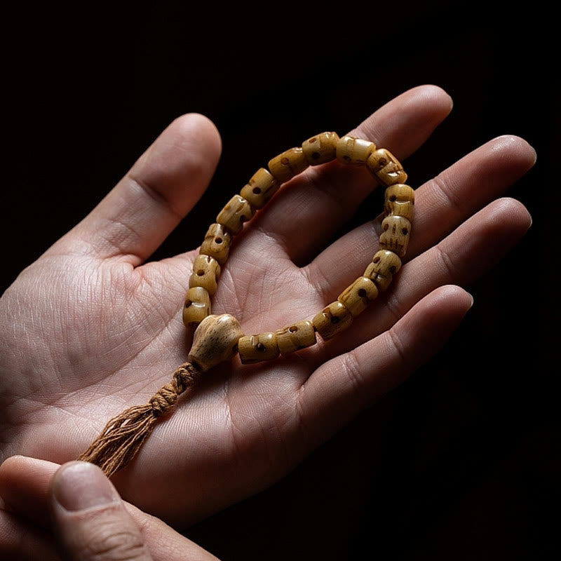 Bracelet spirituel en os de yak | Protection et équilibre énergétique