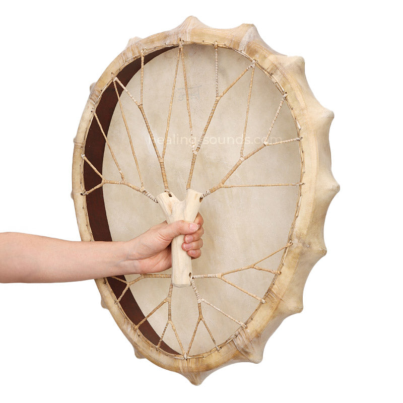Tambour chamanique sibérien Yakut, instrument artisanal