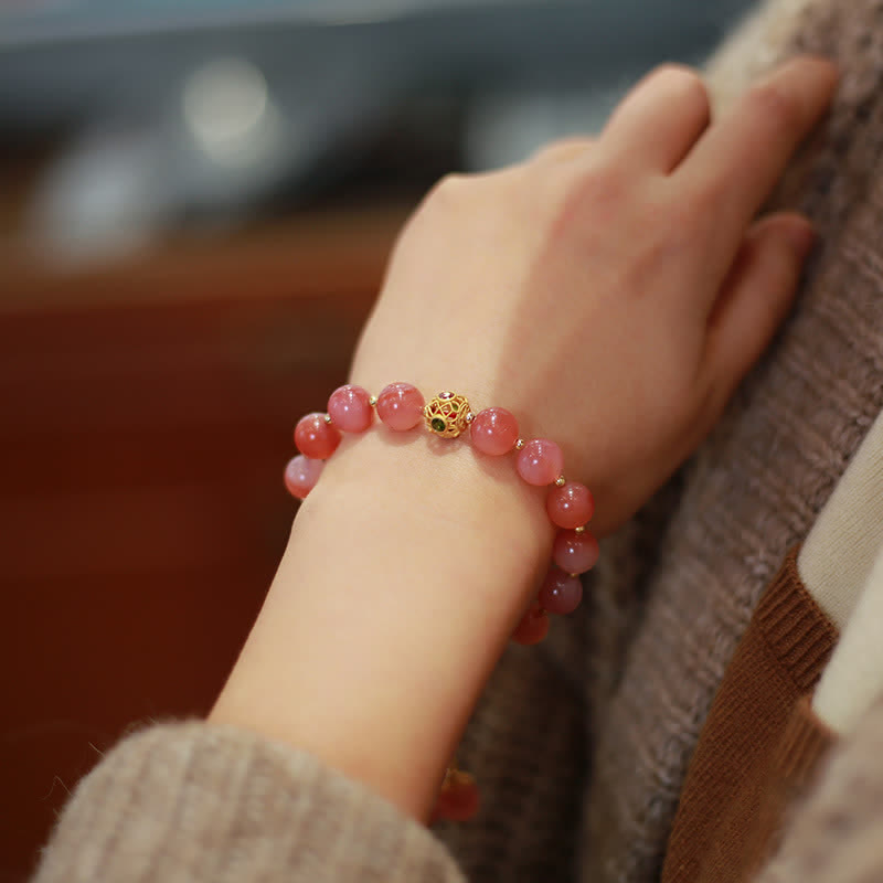 Bracelet d'illumination en agate Yanyuan et fleur de lotus