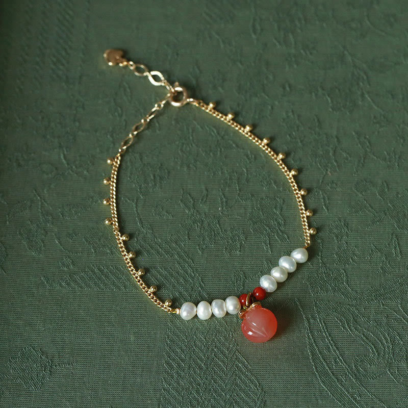 Ensemble de bijoux en perles d'agate Yanyuan, cuivre plaqué or, 3 pièces, énergie positive
