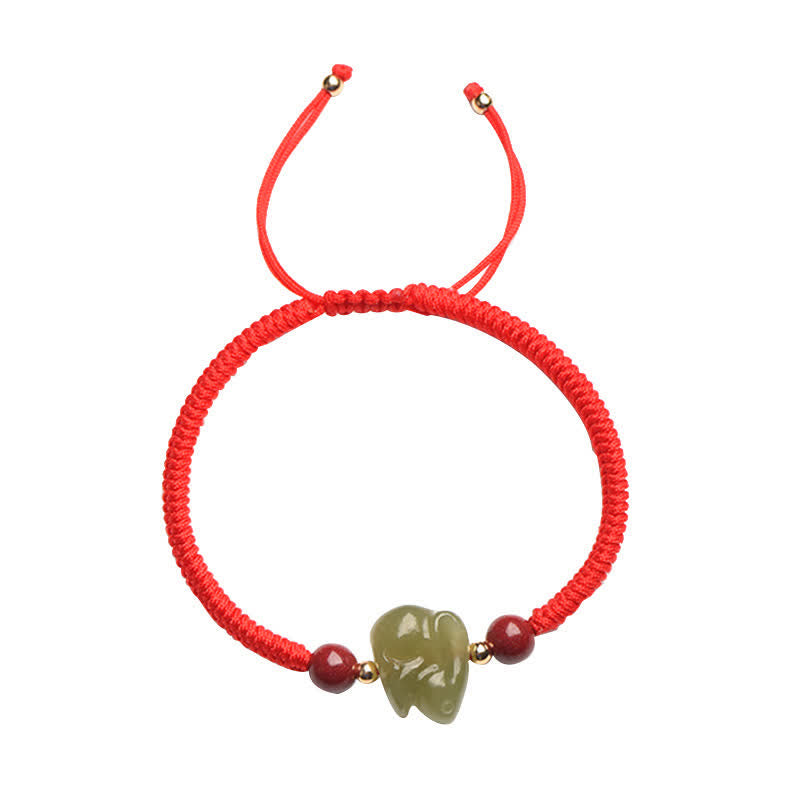 Bracelet d'abondance en jade Hetian de l'année du lapin