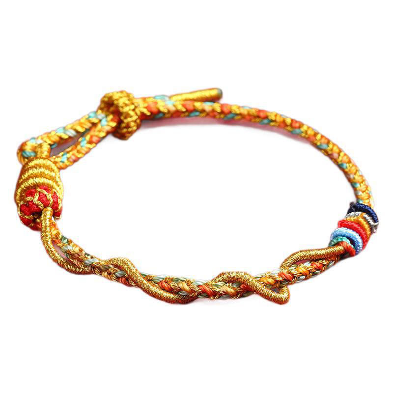 Bracelet de protection en fil jaune Année du Serpent