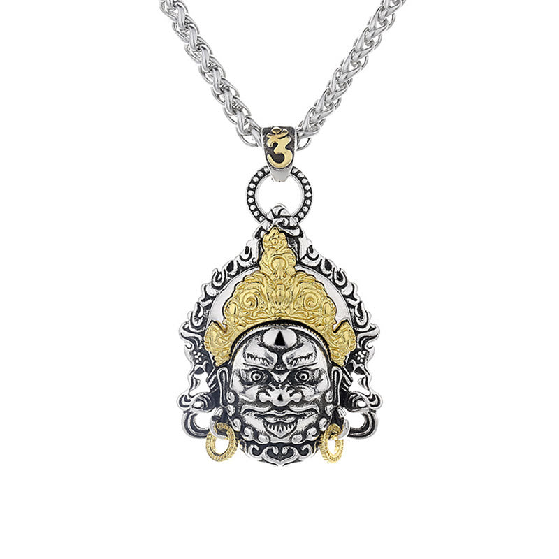 Collier porte-bonheur en cuivre jaune Dieu de la richesse pour la prospérité