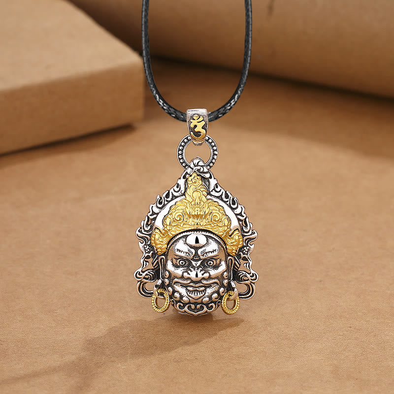 Collier porte-bonheur en cuivre jaune Dieu de la richesse pour la prospérité