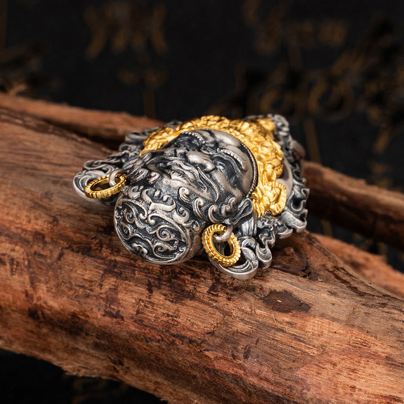 Collier de protection spirituelle en argent sterling 925 Jambhala jaune