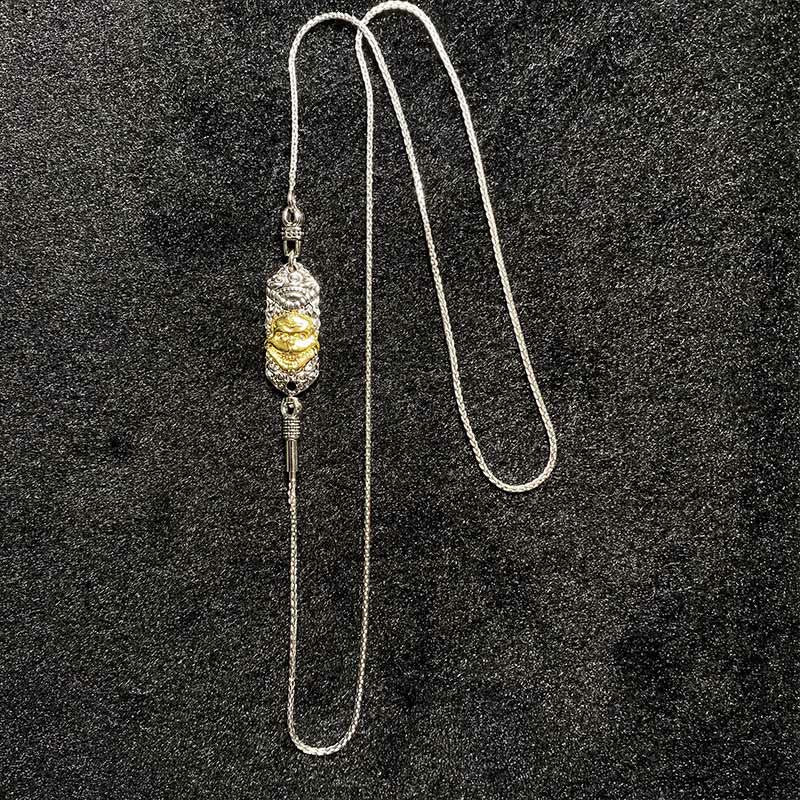 Collier de protection spirituelle en argent sterling 925 Jambhala jaune
