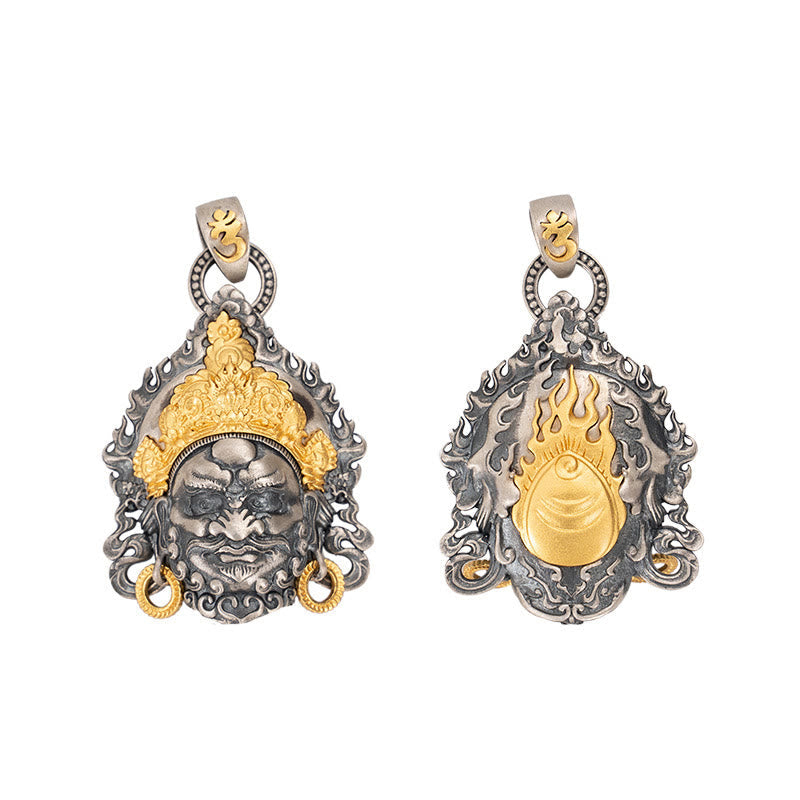 Collier de protection spirituelle en argent sterling 925 Jambhala jaune