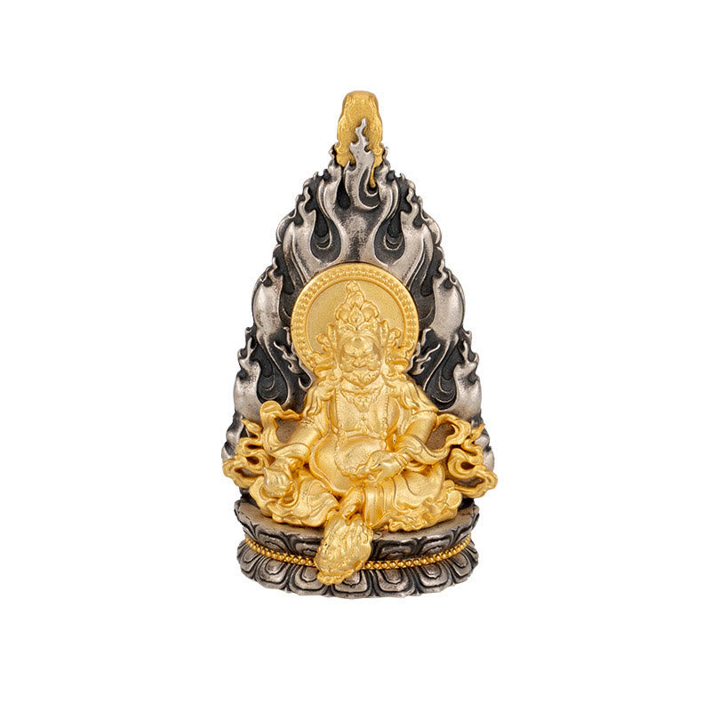 Collier pendentif spirituel en argent sterling Jambhala jaune