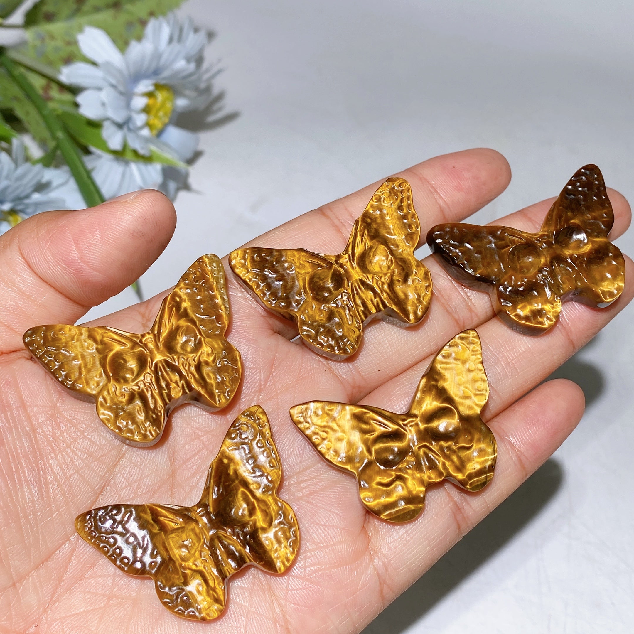 Yellow Tiger Eye Crystal Animal Carvings 1.6-2.1 Inch