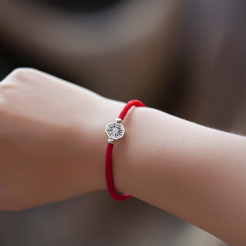 Bracelet Concentration Yin Yang Cinabre Corde 6mm