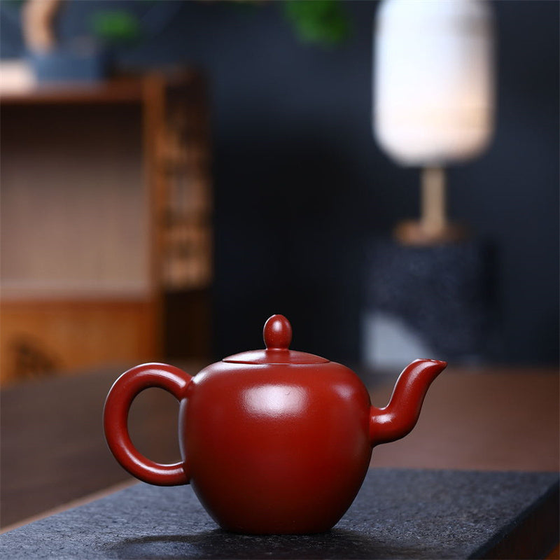Théière Kung Fu en argile brune violette semi-faite à la main de Yixing, 200 ml