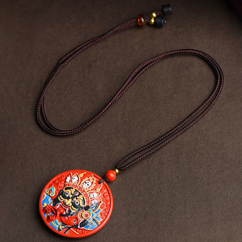 Collier pendentif Zakiram Cinabre Déesse de la Richesse
