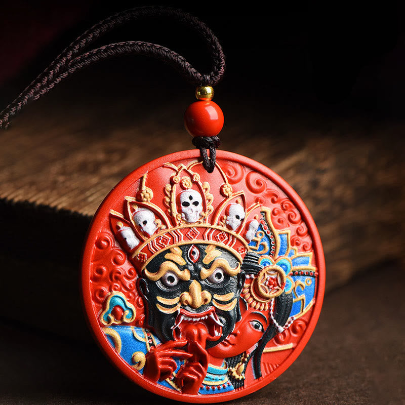 Collier pendentif Zakiram Cinabre Déesse de la Richesse