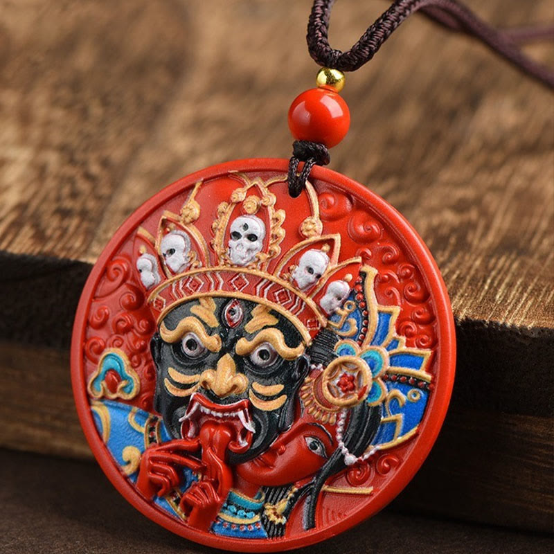 Collier pendentif Zakiram Cinabre Déesse de la Richesse