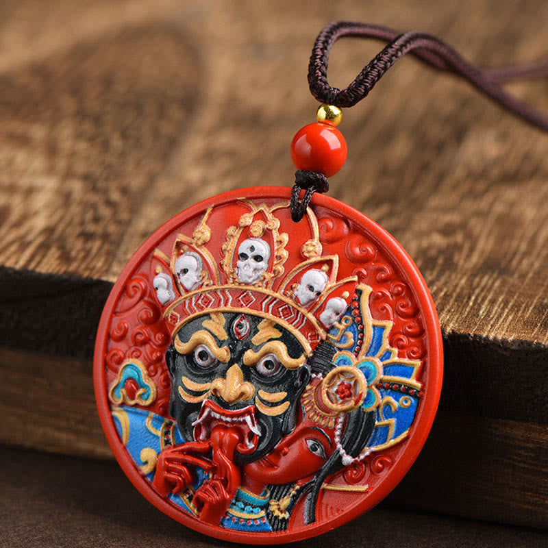 Collier pendentif Zakiram Cinabre Déesse de la Richesse