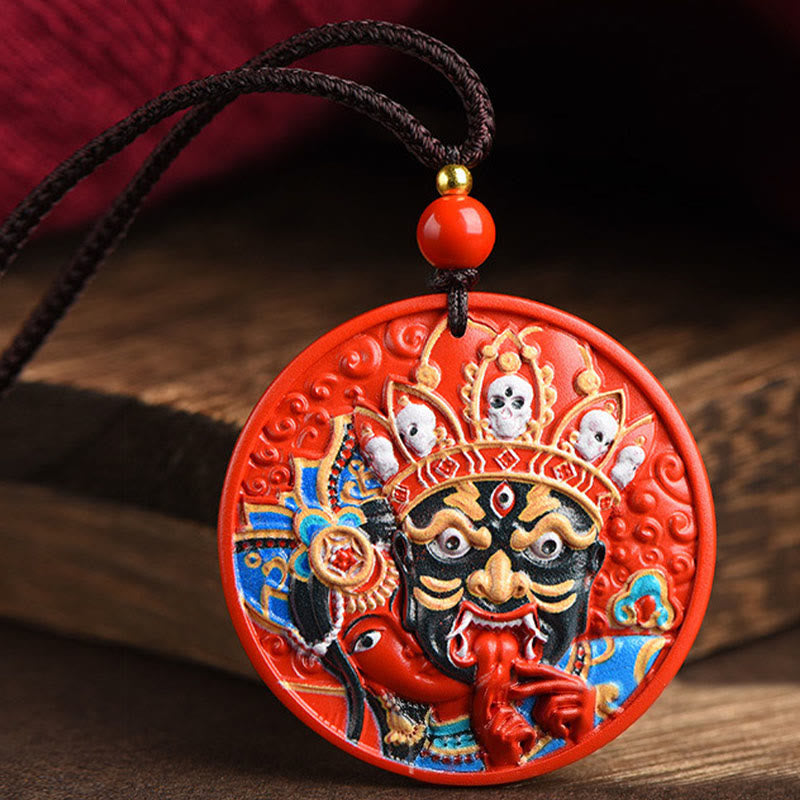 Collier pendentif Zakiram Cinabre Déesse de la Richesse