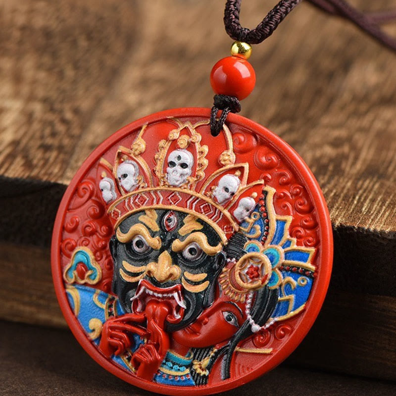 Collier pendentif Zakiram Cinabre Déesse de la Richesse