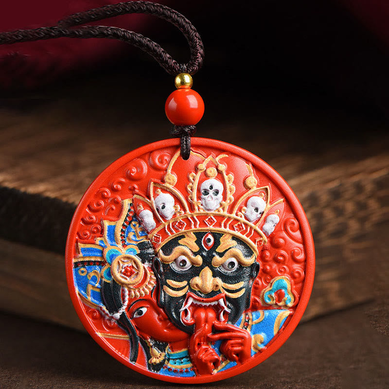 Collier pendentif Zakiram Cinabre Déesse de la Richesse