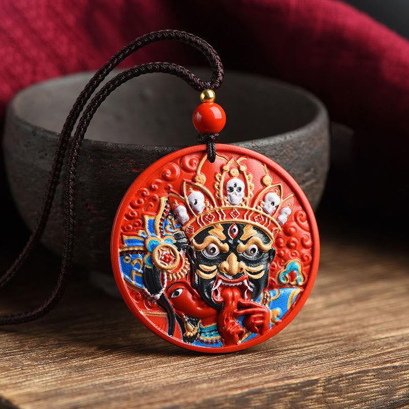 Collier pendentif Zakiram Cinabre Déesse de la Richesse