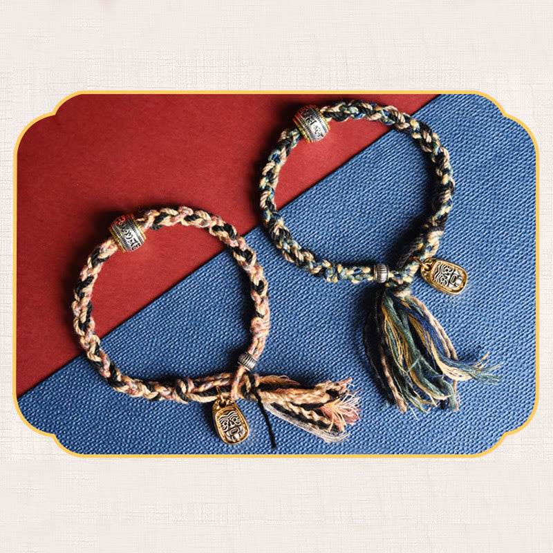 Bracelet en cordon Om Mani Padme Hum, déesse de la richesse, Zakiram