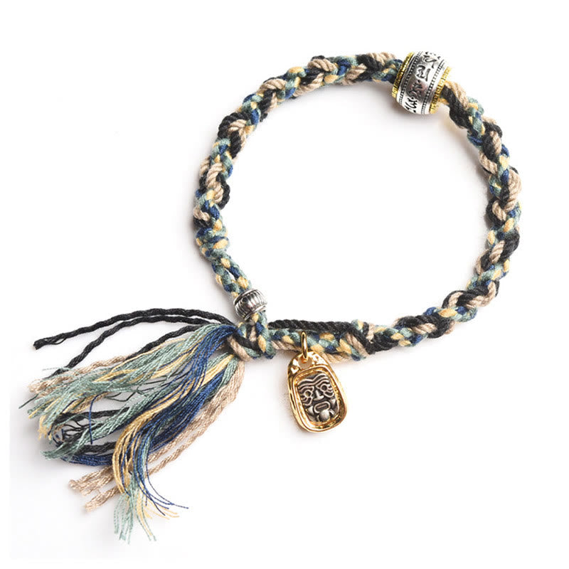 Bracelet en cordon Om Mani Padme Hum, déesse de la richesse, Zakiram
