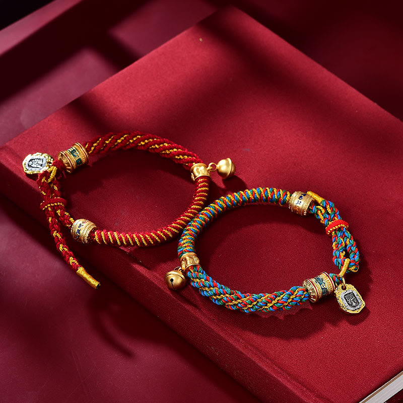 Bracelet unisexe Zakiram Déesse de la richesse Om Mani Padme Hum